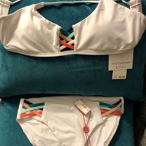 RED CARTER  XS 2 pc swim suit